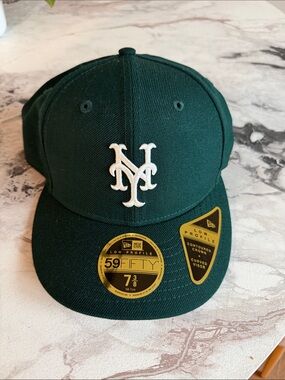 NY Mets Kith xNew Era Dark Green Fitted 59FIFTY Cap with White NY Logo